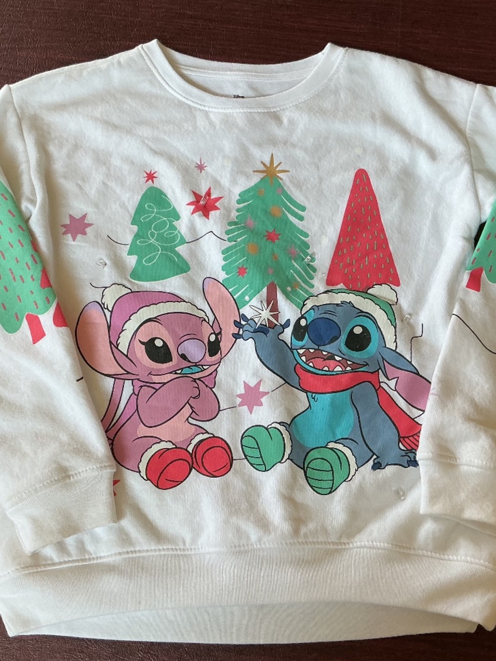 Disney LIGHT UP Stitch Christmas Sweatshirt L